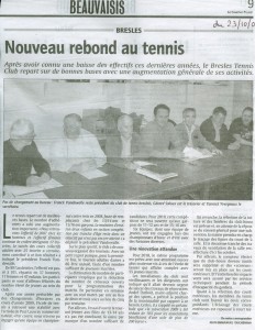 Le Courrier Picard - Beauvaisis - 23/10/09